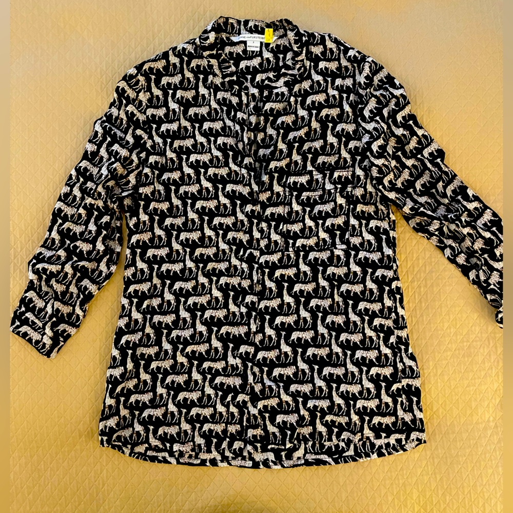 Diane Von Furstenberg animal print blouse